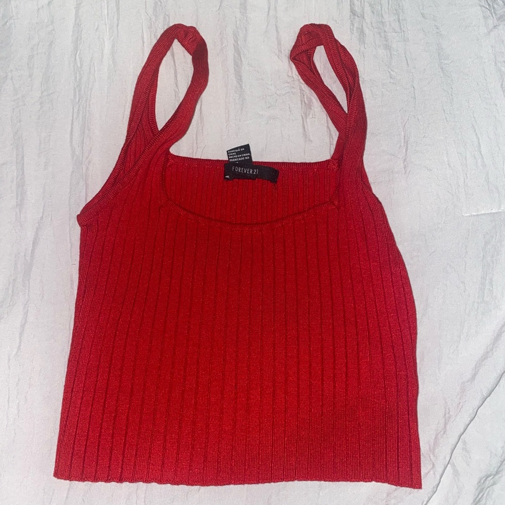 F21 red tank top